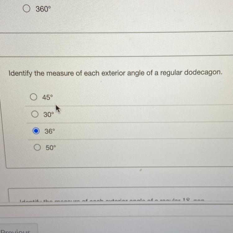Identify The Measure Of Each Exterior Angle Of A Regular Dodecagon 