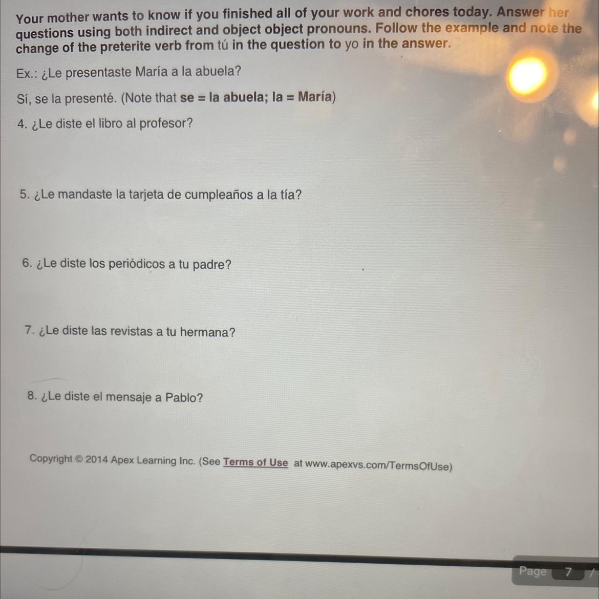 Spanish I Really Need Some Help Picture Shows Instructions (i Will Mark For Best Answer)