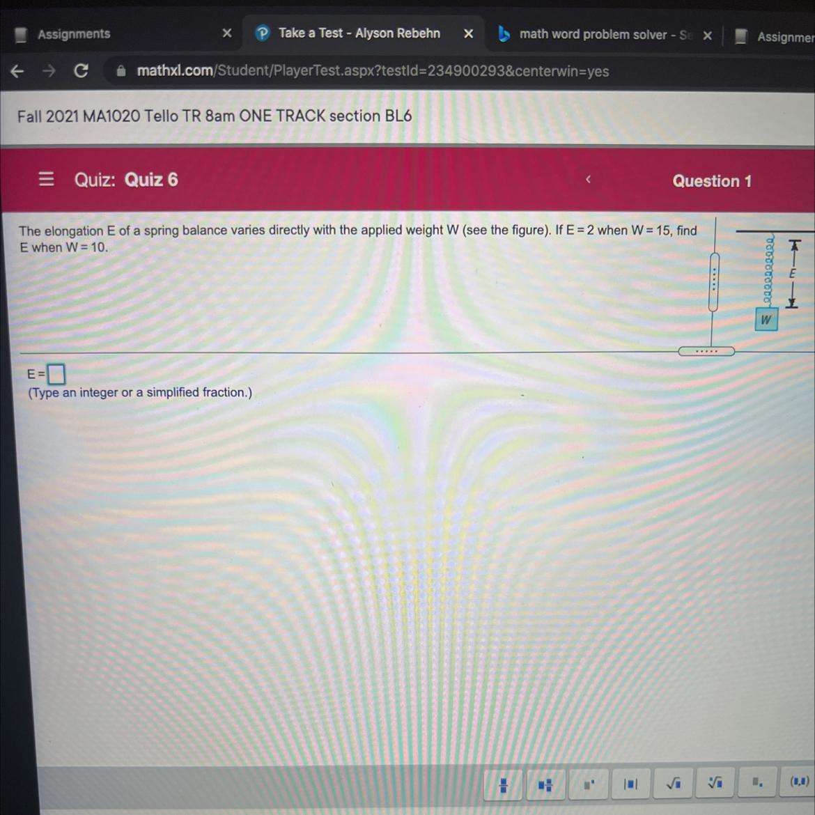 What E Is. If E=2 When W=15, Find E When W=10