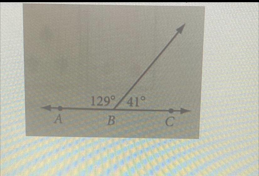 Points A,B,C Are Collinear. Explain What Iswrong With This Picture. Use The Linear Pairtheorem In Your