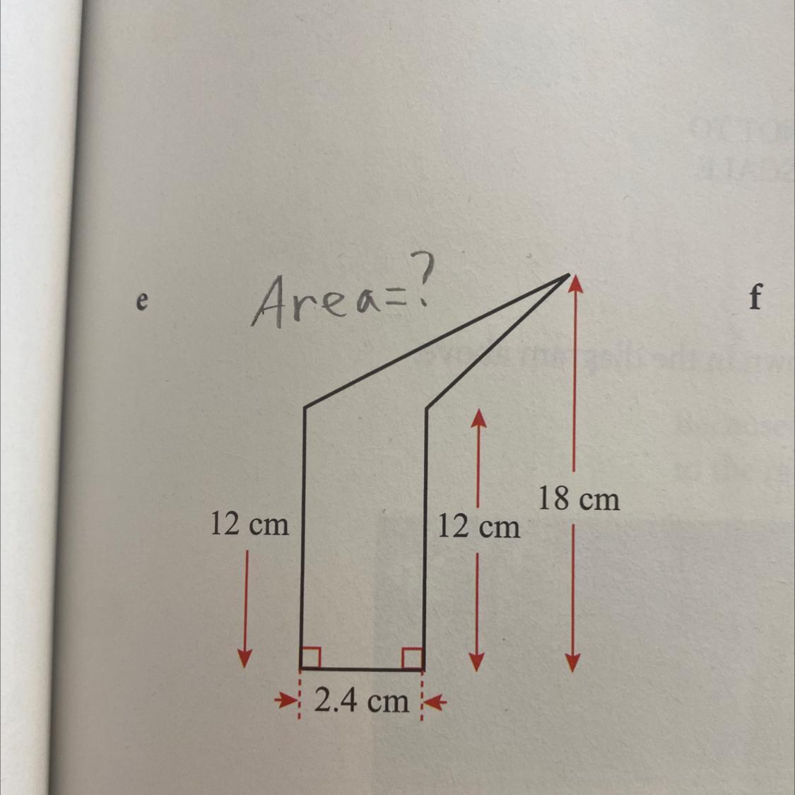 Find The Area If The Figure, Pls Write Calculations 