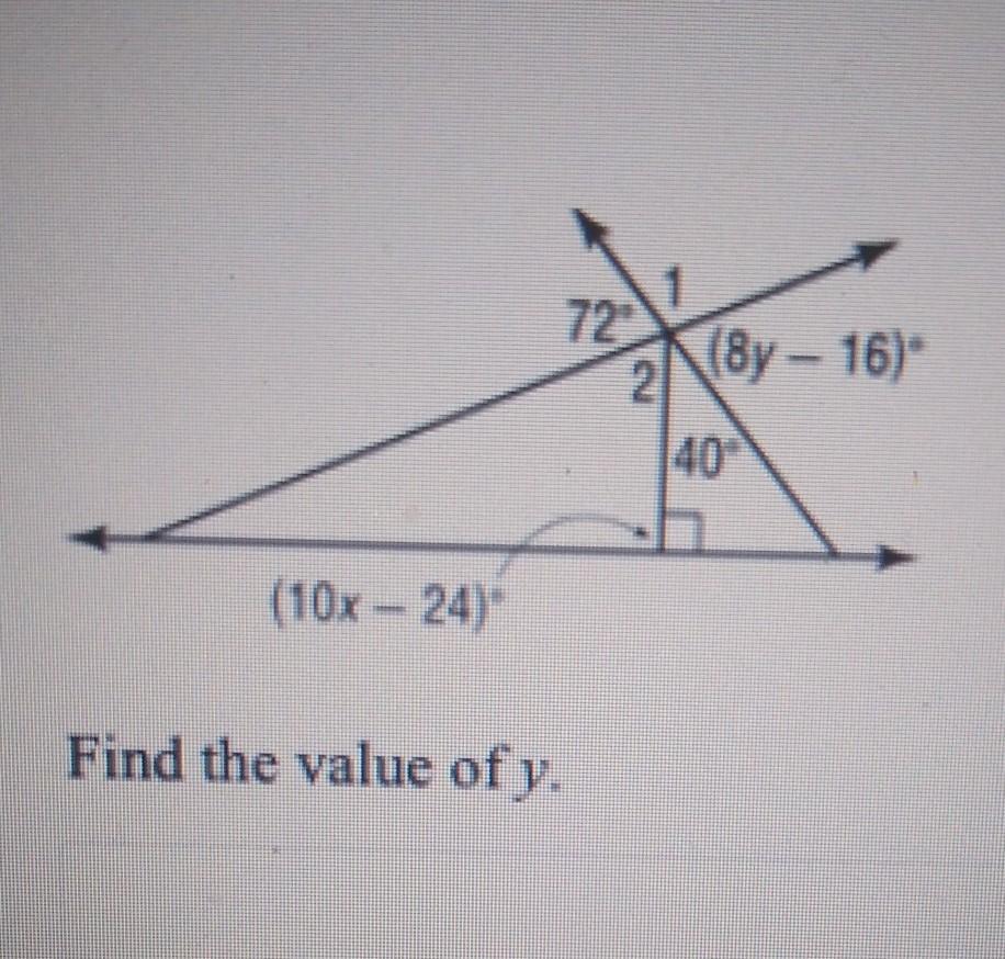 Find The Value Of Y.