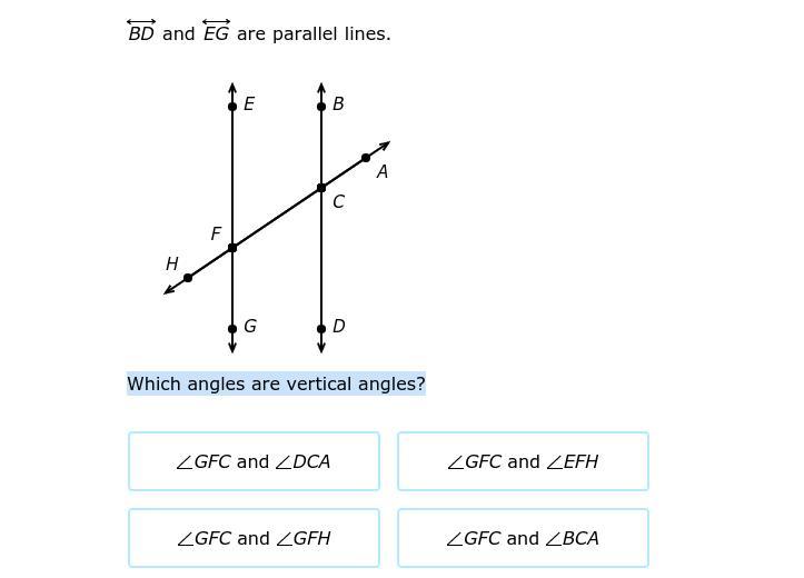 Which Angles Are Vertical Angles?