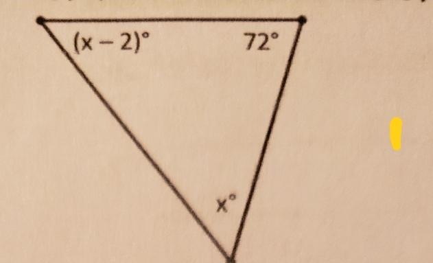 Find The Measure Of The Angles In The Following Triangles.x=______missing Angle Measures:_______ ______