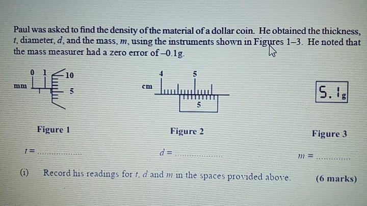 Can I Get Some Help With This Physics Measurements 