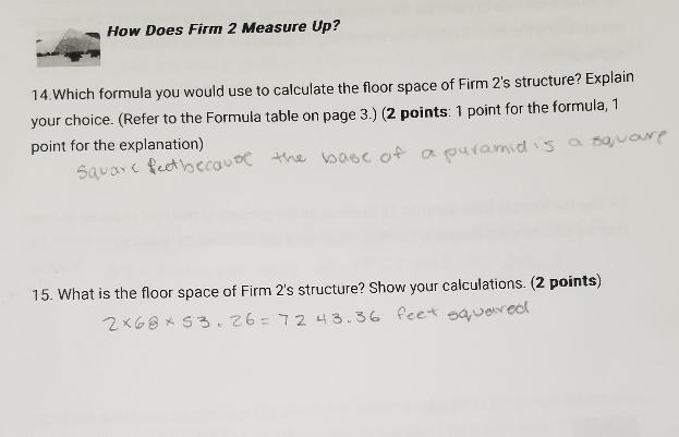 18. Write A Formula To Estimate The Amount Of Material Required To Cover Firm 2's Structure, Not Including