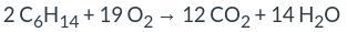 Given This Equation (linked In Screenshot), Which Of The Following Is True If 4.53 Moles Of C6H14 Completely