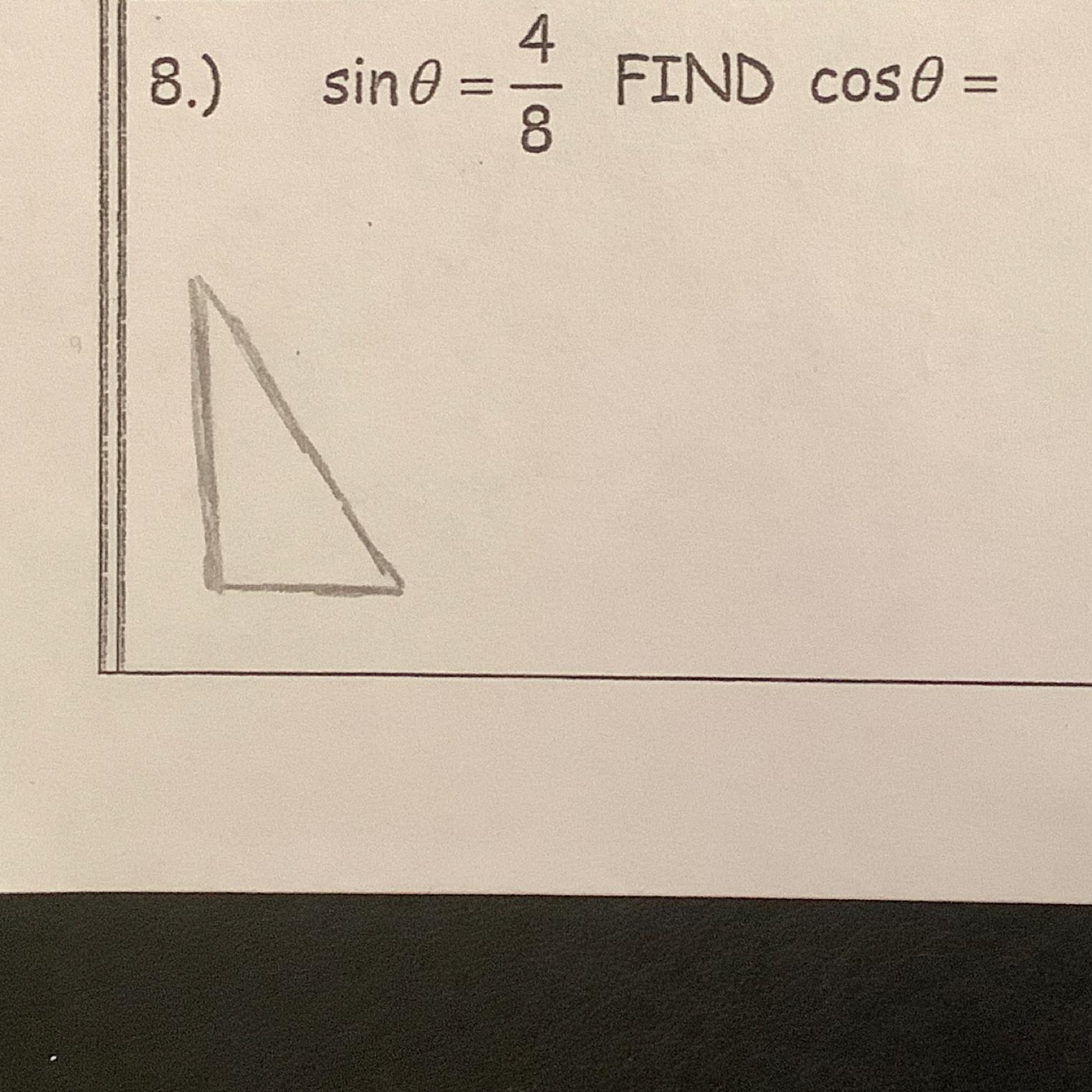 Draw The Triangle And Find The Missing Side Then Find The Indicated Trigonometric Value. How Do I Solve