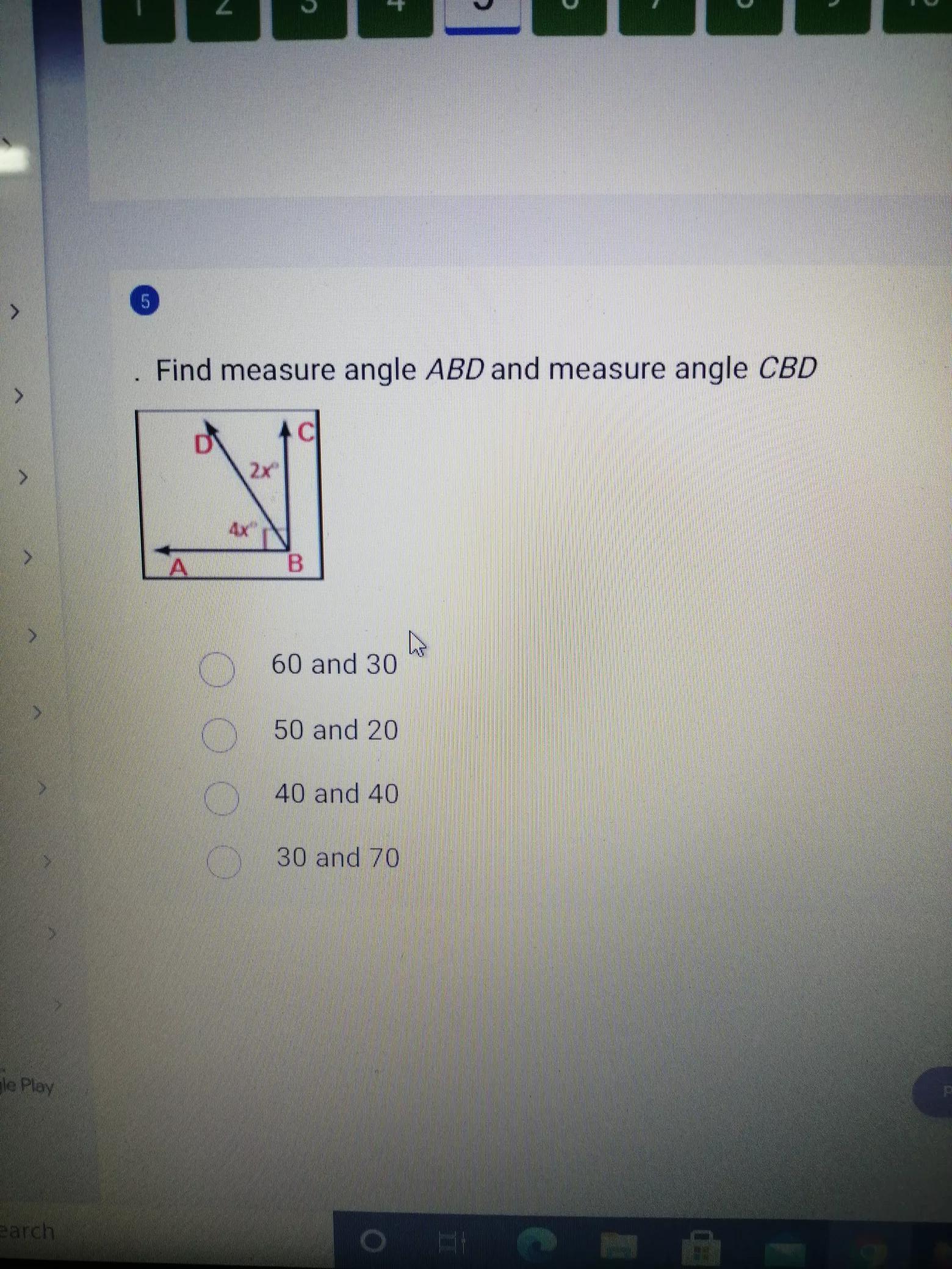Find Measure Angle ABD And Measure Angle CBD #C 2x A B