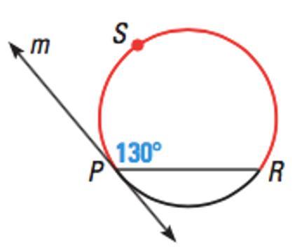 What Is The Measure Of Arc PSR? *75 Degrees260 Degrees65100