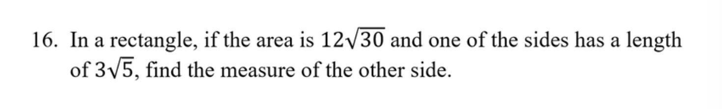 In A Rectangle, If An Area