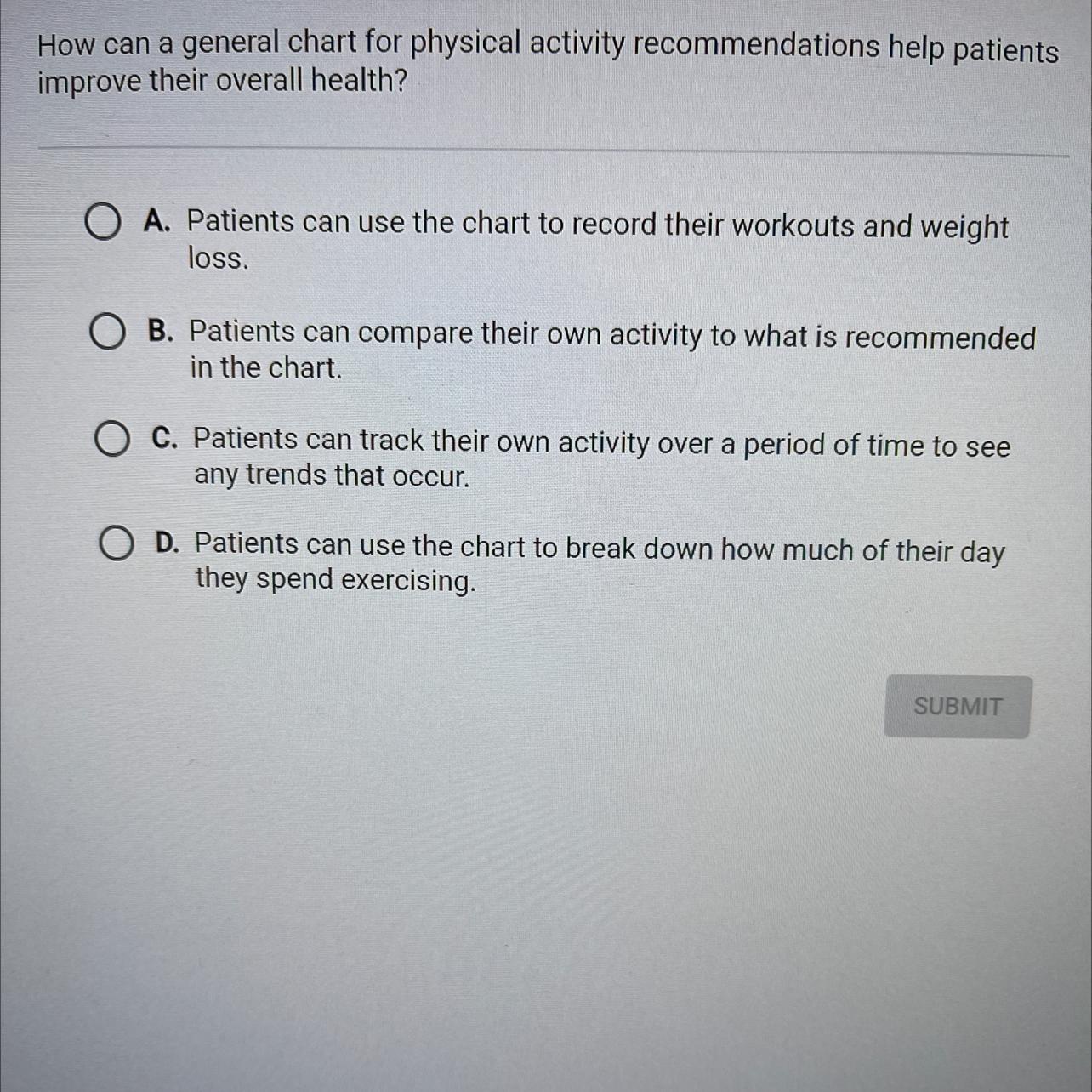 How Can A General Chart For Physical Activity Recommendations Help Patientsimprove Their Overall Health?