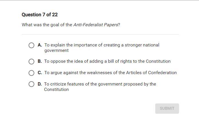 What Was The Goal Of The Anti-Federalist Papers?