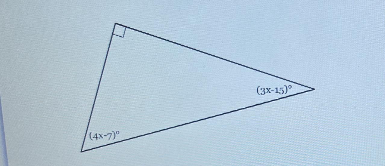 The Measures Of The Angles Of A Triangle Are Shown In The Figure Below. Find Themeasure Of The Smallest