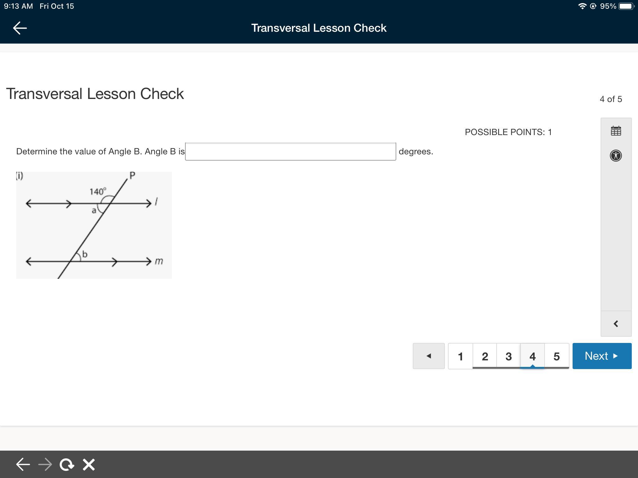 Determine The Value Of Angle B. Angle B Is