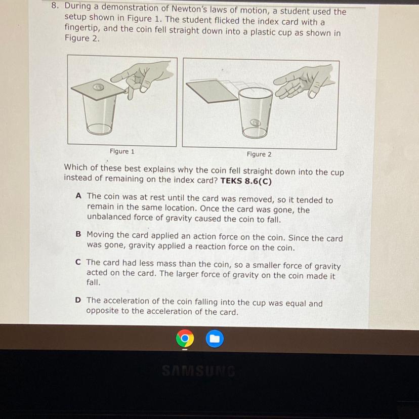 During A Demonstration Of Newton's Laws Of Motion, A Student Used Thesetup Shown In Figure 1. The Student