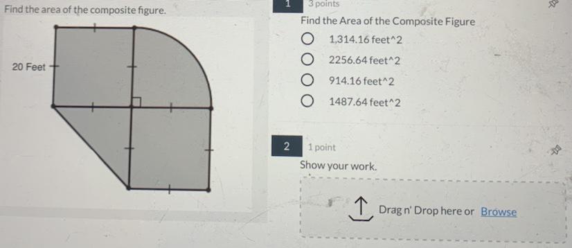 Geometry Please Help-Find The Area Of The Composite Figure. 