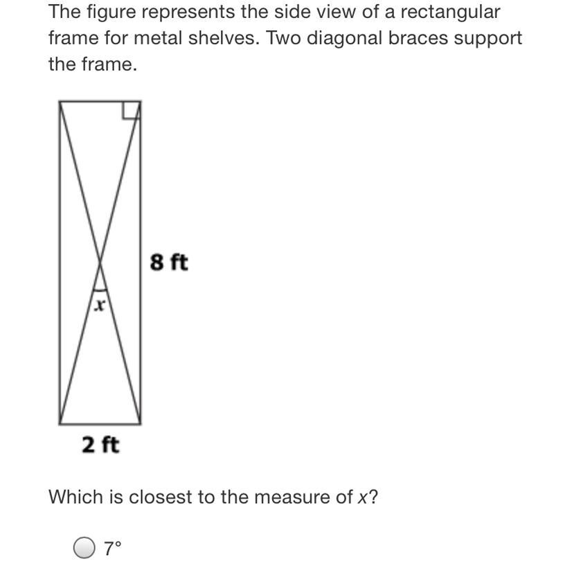 The Figure Represents The Side View Of A Rectangular Frame For Metal Shelves. Two Diagonal Bracessupport