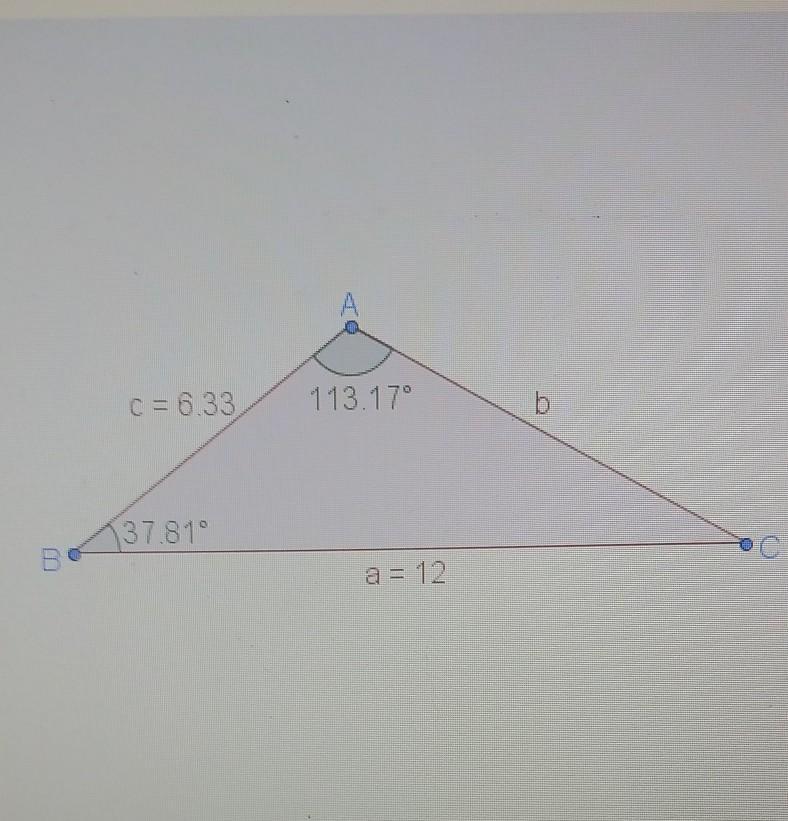 What Is The Value Of B In This Diagram?A. 12B. 10.2C. 9D. 8