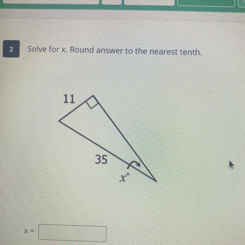 2Solve For X. Round Answer To The Nearest Tenth.1135to
