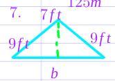 Jack's Tent Is Shaped Like An Isosceles Triangle. The Height Of The Tent Measures 7 Feet And The Diagonal
