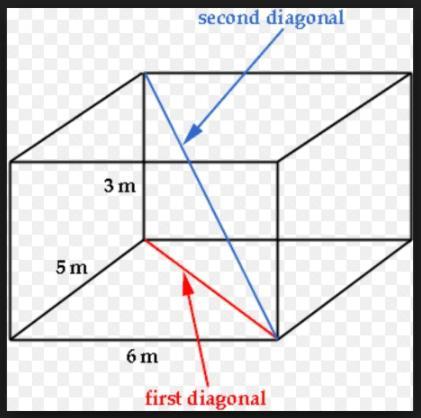 What Would Be The SUM Of The Lengths Of The First And Second Diagonals Rounded To The Nearest Whole Number?