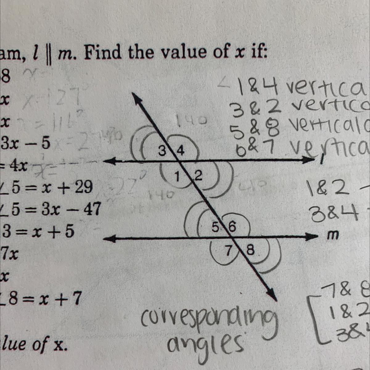 If Angle 4 Equals 140 What Do The Other Angles Equal To. 