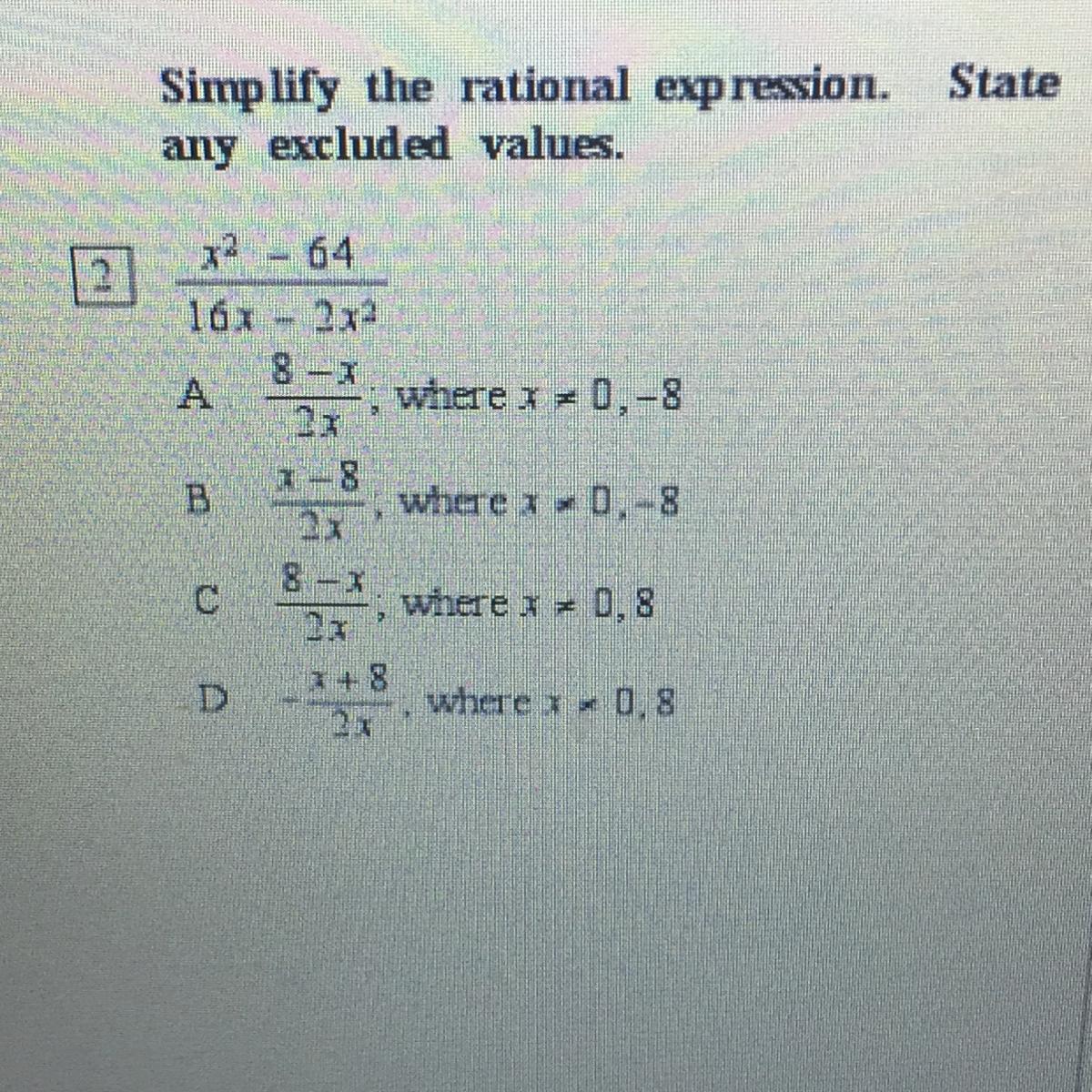 Multiple Choice PLEASE HELP