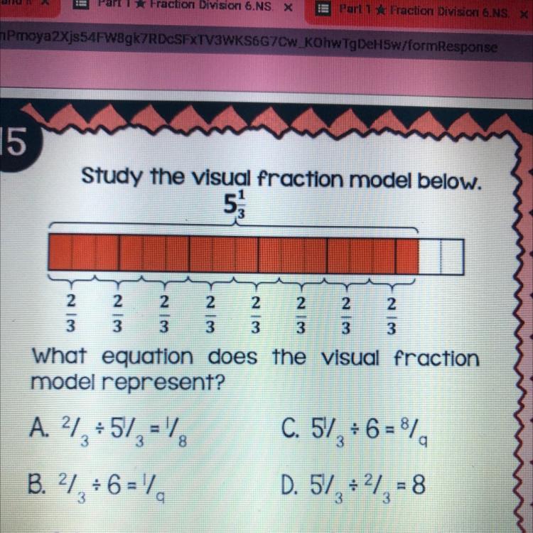 Study The Visual Fraction Below.