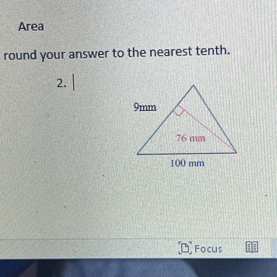 What's The Area Of The Triangle With 9mm 76mm 100mm