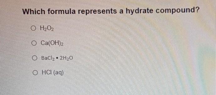 Which Formula Represents A Hydrate Compound?