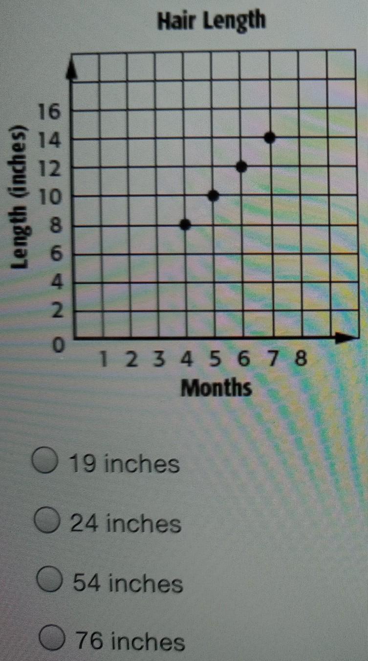 Using The Graph, Predict How Many Inches The Dog's Hair Will Grow In 38 Months?