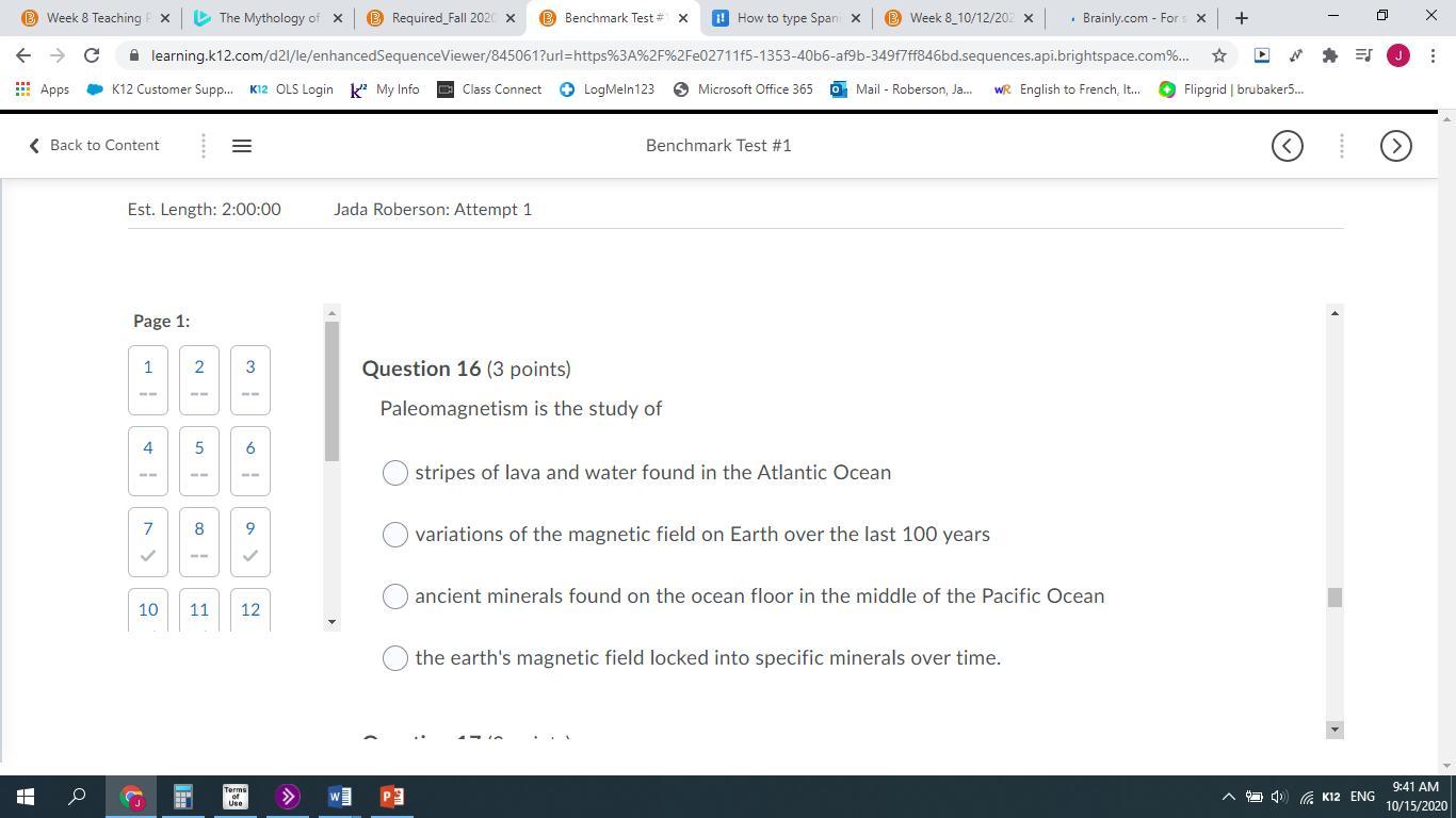 Paleomagnetism Is The Study Of