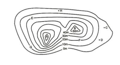 Which Two Points Have The Same Elevation? Topo MapQuestion 2 Options:points C And Fpoints E And Fpoints