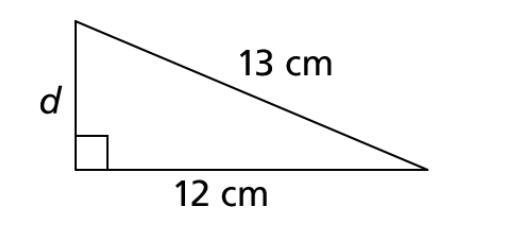 What Is The Length Of Side D? A. 5 Centimeters B. 8 Centimeters C. 12 Centimeters D. 25 Centimeters