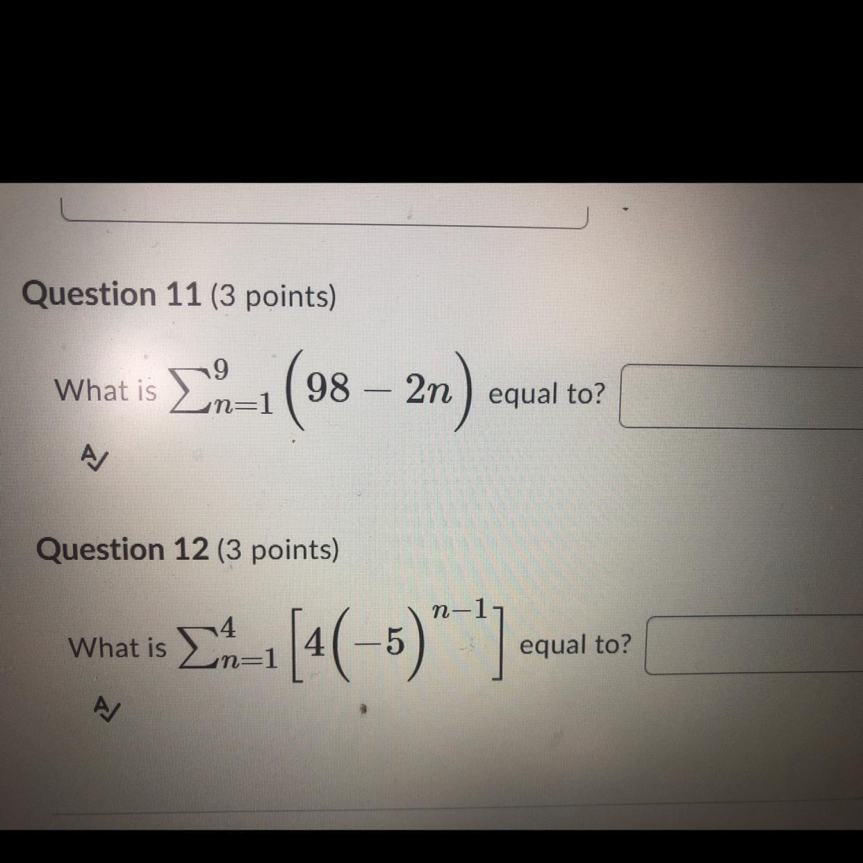 What Is 9n=1(98-2n) Equal To? Id Really Appreciate If You Could Answer Both Though