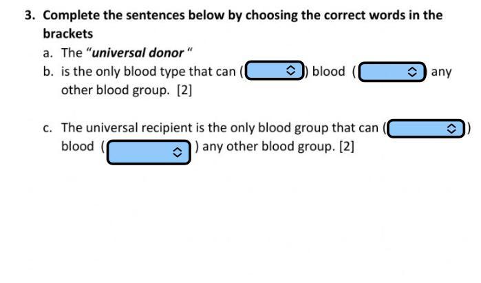 A. Which Blood Type Is Universal Donor? A,B,AB Or O PickB. The Universal Donor Is The Only Blood Type