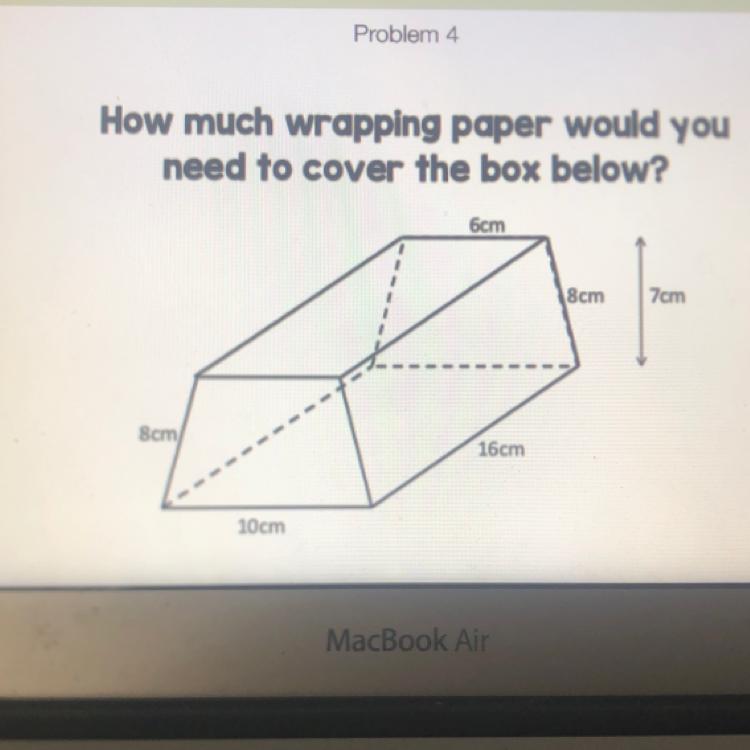 Surface Area And Volume Word Problem Above Show Work Pls