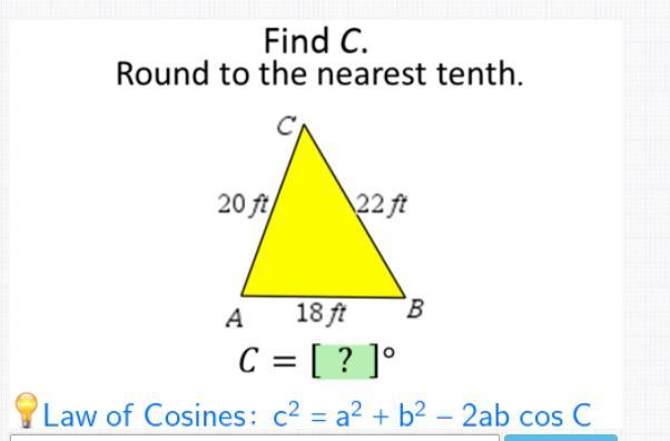 Find C. Round To The Nearest Tenth: 18ft, 20ft, And 22ft