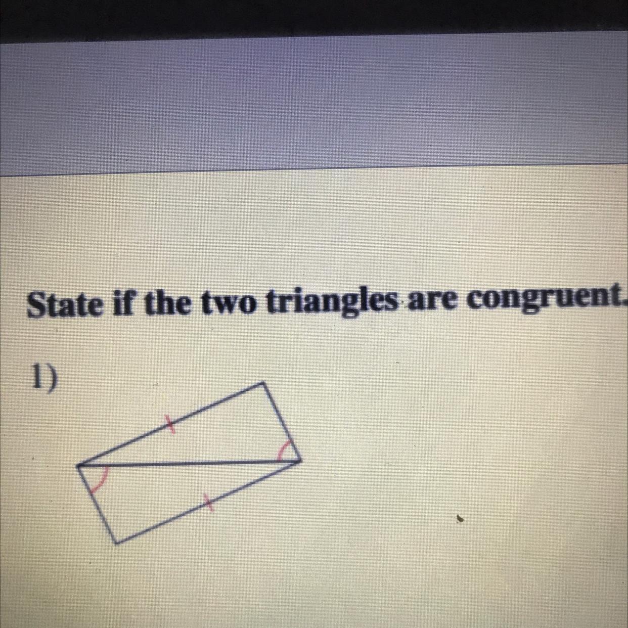 State If The Two Triangles Are Congruent And By What Thermoe