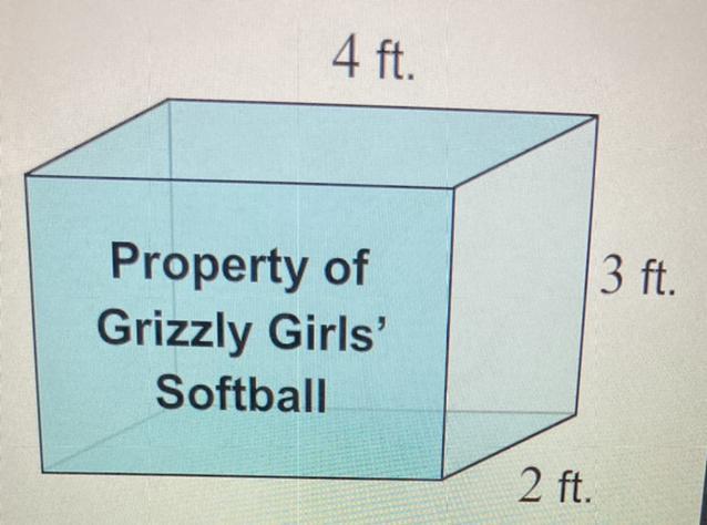 So The Box In The Photo Is An 8th Graders Girls Locker And The Question Says To Find The Surface Area