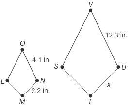 WILL GIVE BRIANLEIST DONT SCASM MEQuadrilaterals LMNO And STUV Are Similar. What Is The Value Of X In