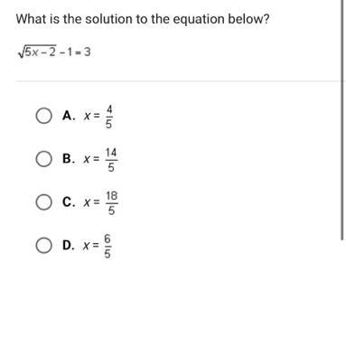 What Is The Solution To The Equation Below?5x-2-1-3