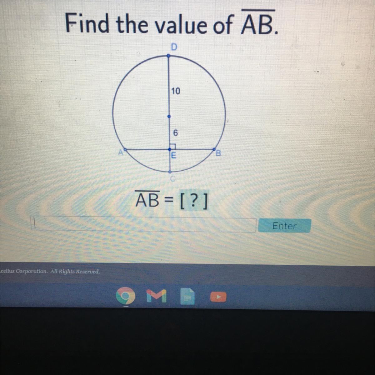 Find The Value Of AB.106AEBAB = [?]