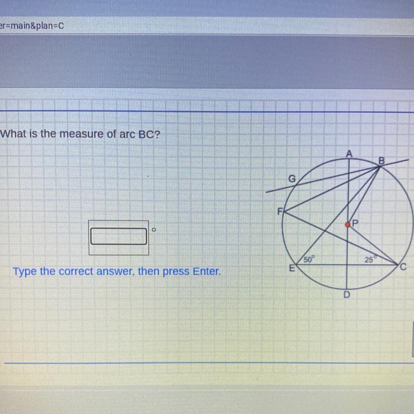 What Is The Measure Of Arc BC?