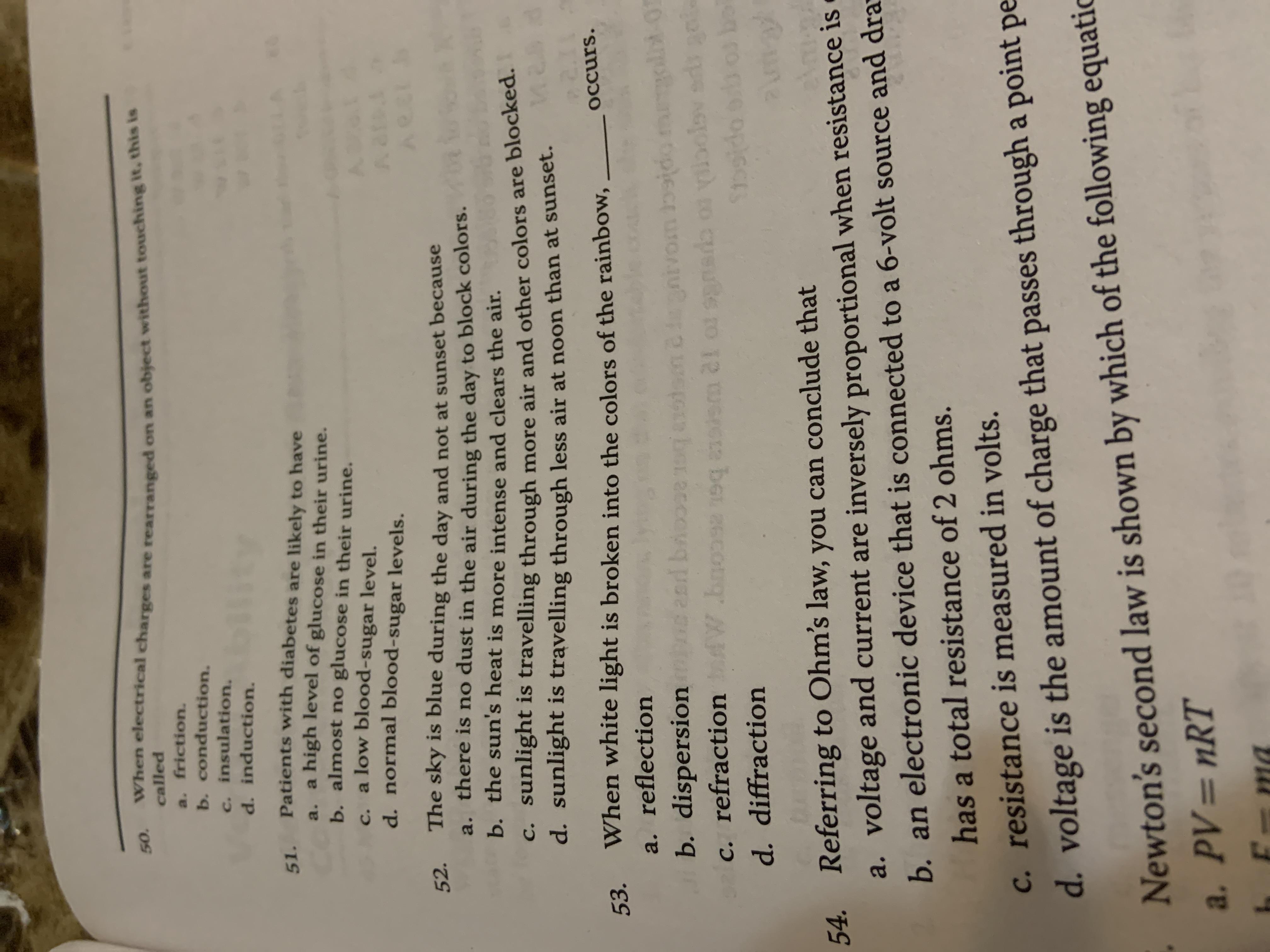 Hello, Can I Get Help With Question 52 , Please ?