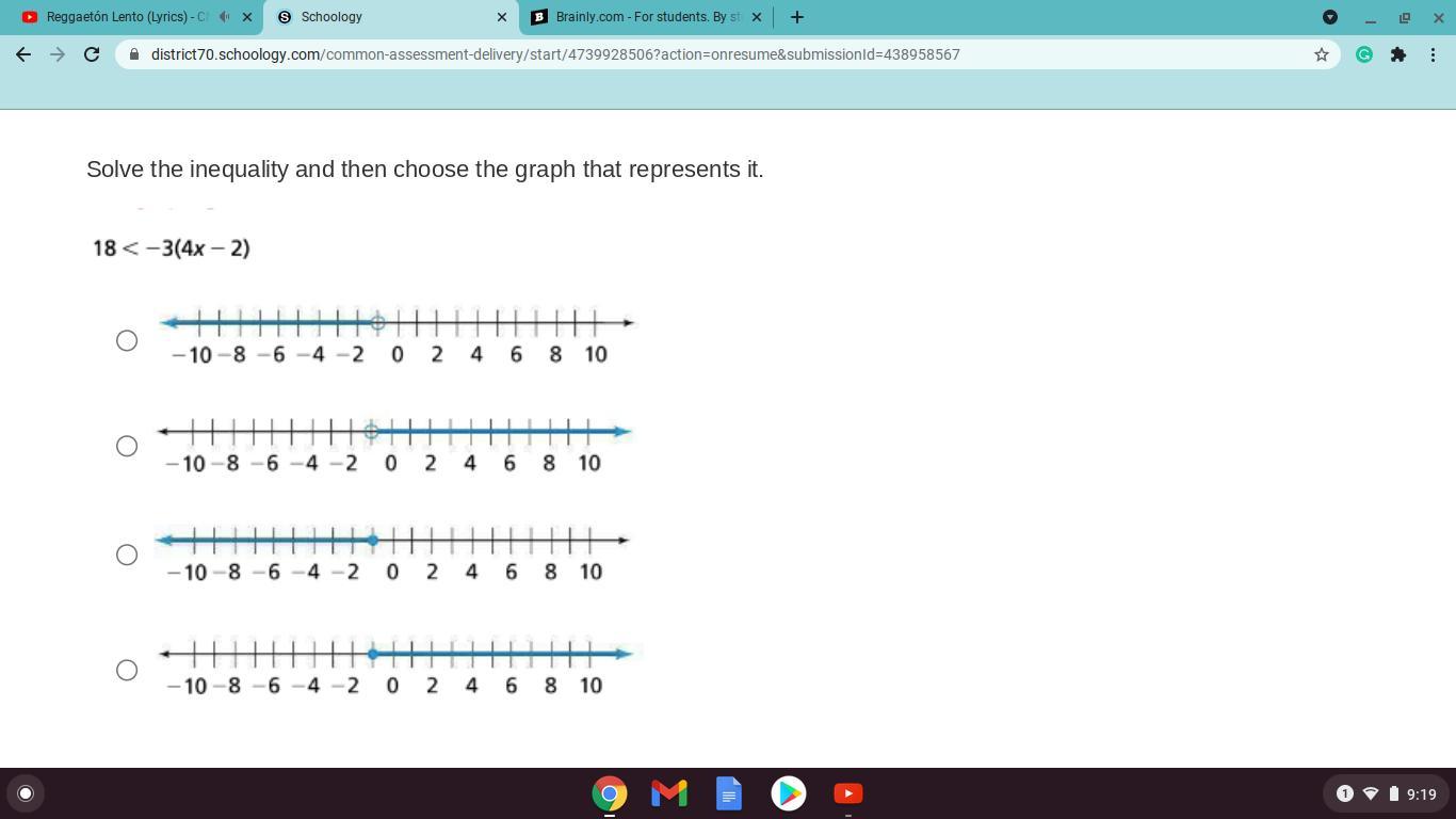 Solve The Inequality 18&lt;-3(4x-2)