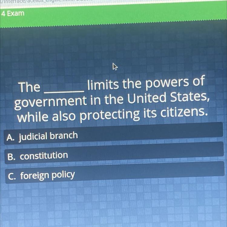 Thelimits The Powers Ofgovernment In The United States,while Also Protecting Its Citizens.A. Judicial