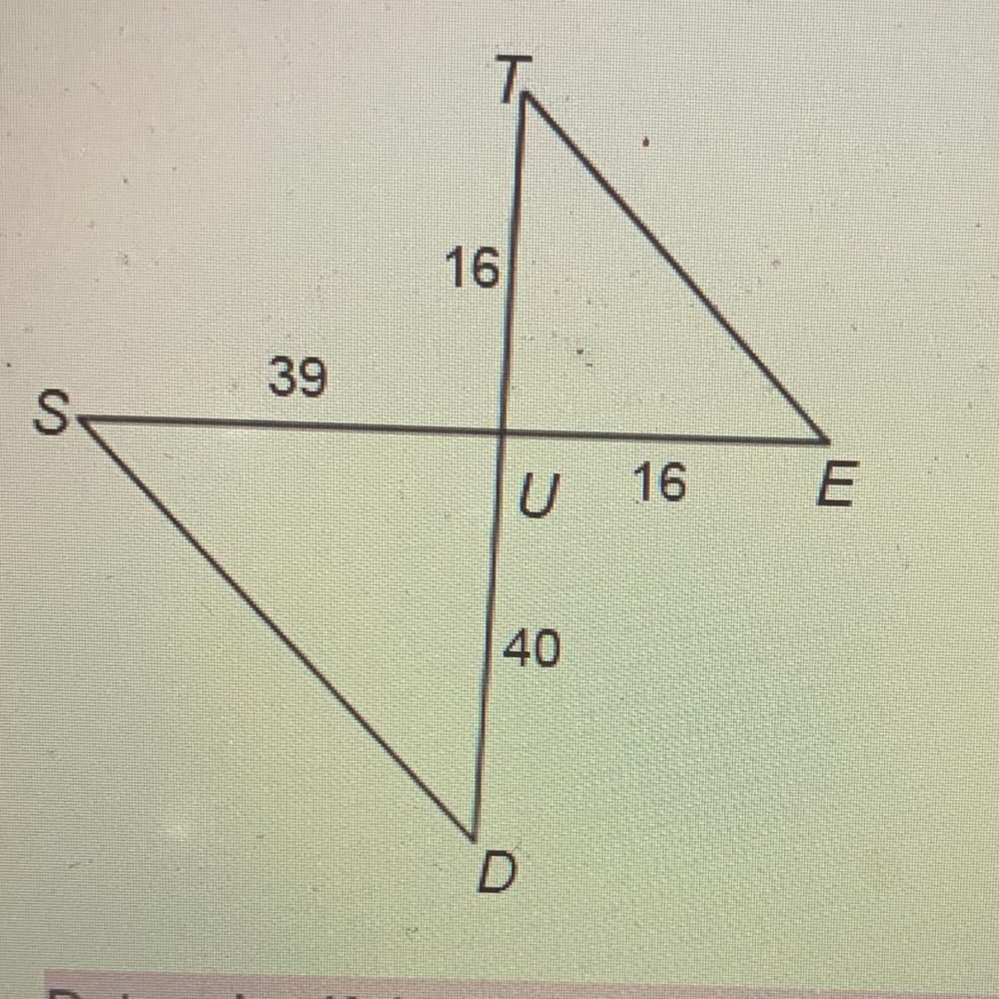 Determine If The Two Triangles Shown Are Similar. If So, Write The Similarity Statement.Question 16 Options:A)