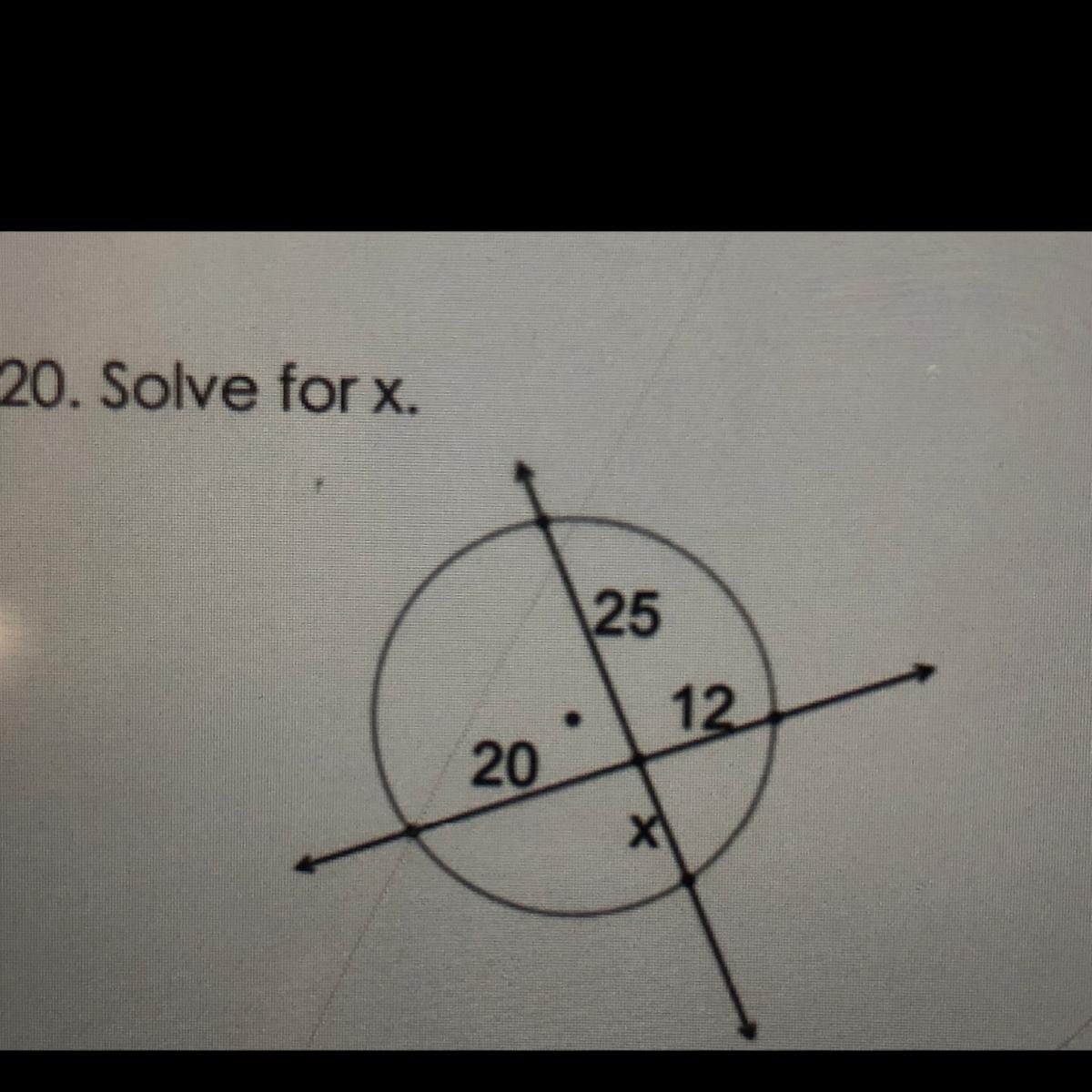 20. Solve For X.251220